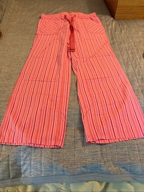 Old Navy Pink Striped Wide-Leg Women’s Pajama Pants